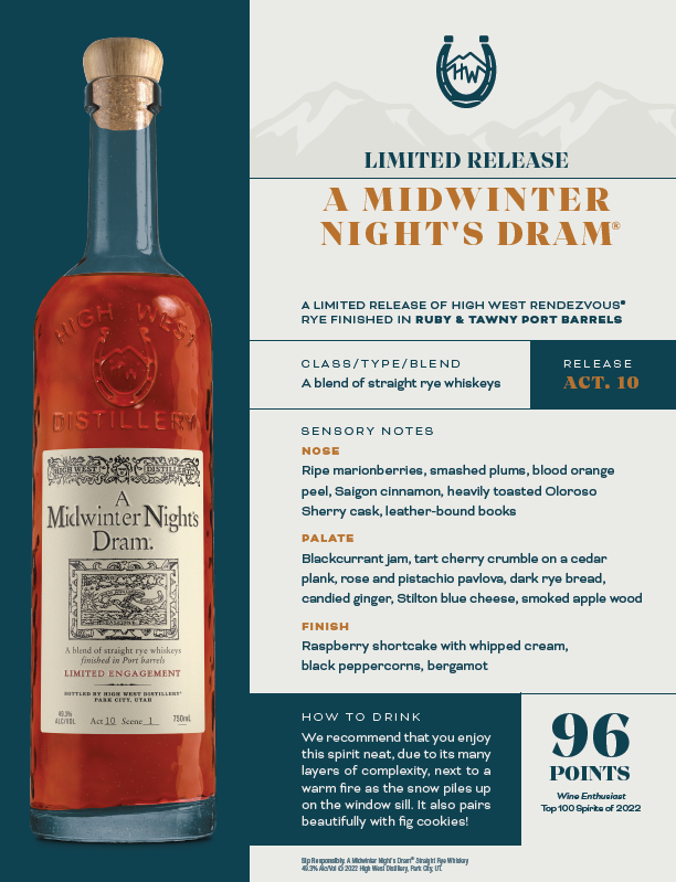 High West Midwinter Night's Dram 49.3% abv 750ml