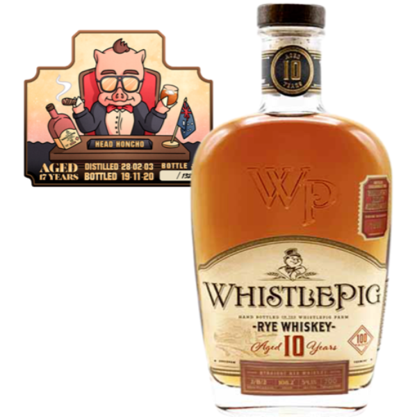 WHA Whistle Pig Rye Whiskey "Head Honcho" 54.1% abv.