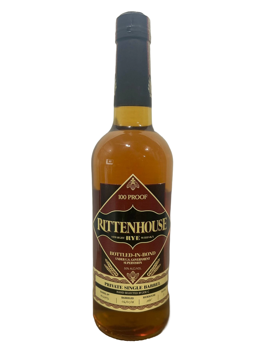 Rittenhouse Joe C. 5 Year Old Single Barrel Bottled In Bond Straight Rye Whiskey